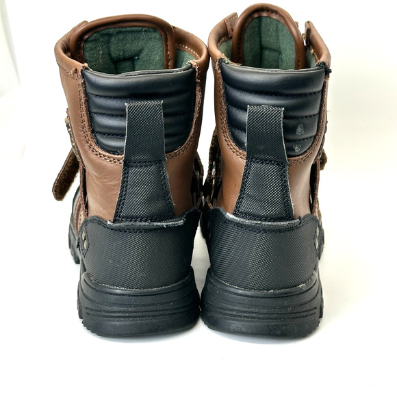 Polo Ralph Lauren Conquered High Duck Boots Zip Up Brown/Black US Boys Size 1 - Picture 3 of 9